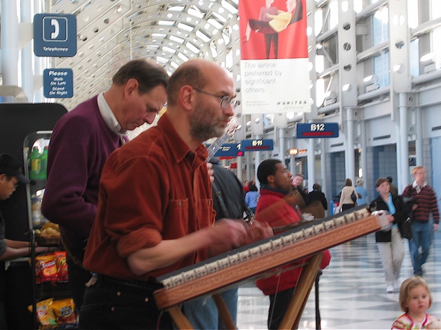 Phil Passen and Tom Conway performing at O'hare